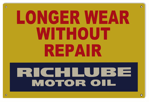 Richlube Motor Oil Sign