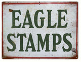 Vintage Eagle Stamps Sign 9x12