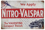 Vintage Nitro Valspar Laquer Finish Sign