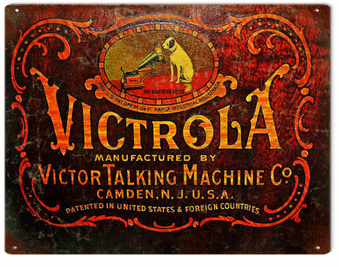 Vintage Victrola Metal Sign