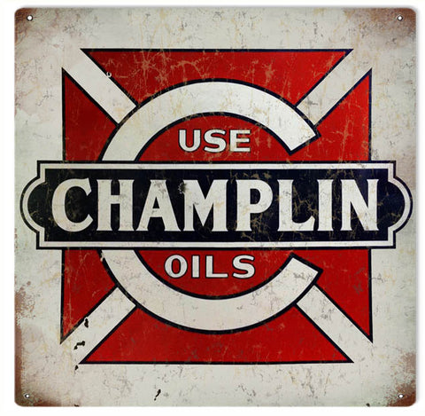 Vintage Champlin Motor Oil Sign 12x12