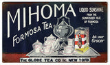 Vintage Mihoma Tea Sign 8x14