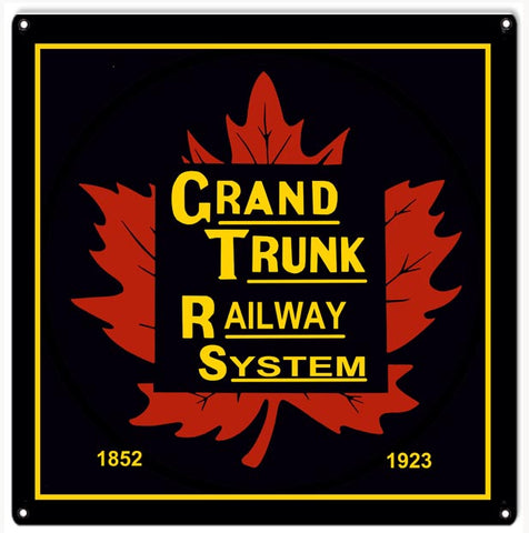 Grand Trunk Raikroad Sign 12x12