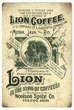 Vintage Lions Coffee Sign