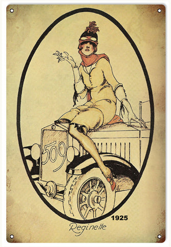 Vintage Reginette 1925 Automobile Sign