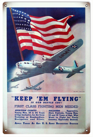 Vintage US Army Recruiting Metal Sign