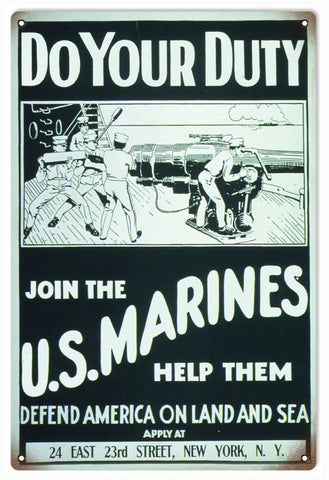 Vintage US Marines Sign