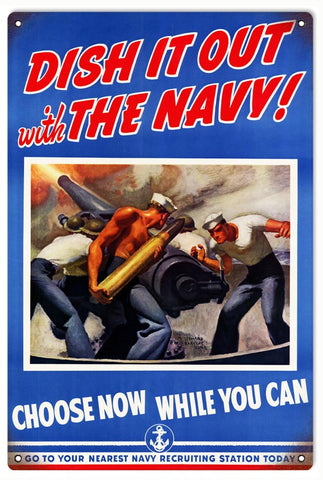 Vintage Choose Now With The Navy Sign