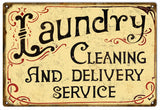 Vintage Laundry Cleaning Sign