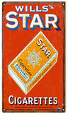 Vintage Star Cigarettes Sign 8x14