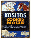 Vintage Kositos Stock Food Sign 9x12