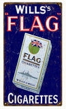 Vintage Wills Flag Cigarettes Sign 8x14