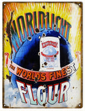 Vintage Worldlight Flour Sign 9x12