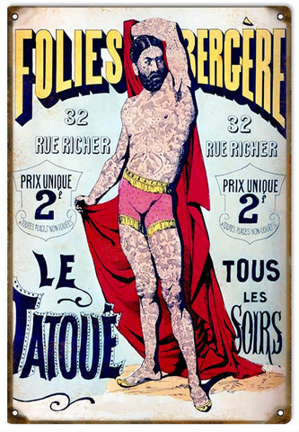 Vintage Folies Bergere Sign
