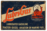 Vintage Lubri Gas Gasoline Sign