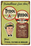 Vintage Tydol Veedol Motor Oil Sign