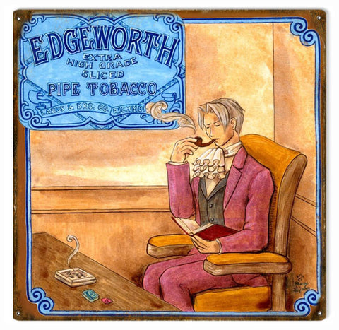 Vintage Edgeworth Tobacco Sign 12x12