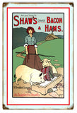 Vintage Shaws Pork Sign