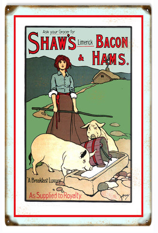 Vintage Shaws Pork Sign