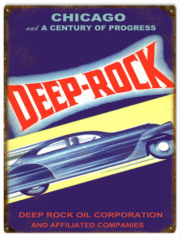 Vintage Deep Rock Gasoline Sign 9x12