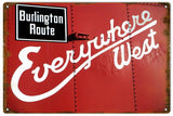 Vintage Burlington Route Railroad Sign