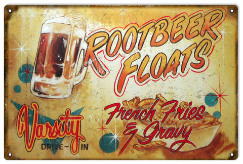 Vintage Varsity Drive In Metal Sign