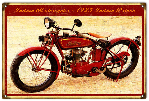 Vintage 1925 Indian Motorcycle Sign