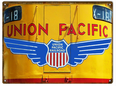 Vintage Union Pacific Railroad Metal Sign