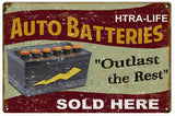 Vintage HTRA LIFE Battery Sign