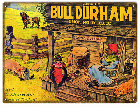 Vintage Bull Durham Cigar Sign 9x12