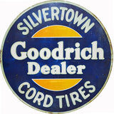 Vintage Goodrich Tire Sign 14 Round