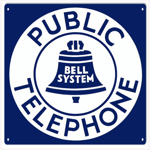 Public Telephone sign 12x12