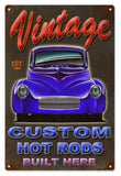 Vintage Custom Hot Rod Sign 12x18