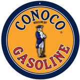 Conoco Gasoline Gas Station Sign 14 Round