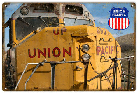 Vintage Union Pacific Railroad Metal Sign