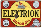 Vintage Elektrion Motor Oil Sign