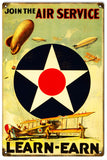 Vintage Join The Air Service Sign