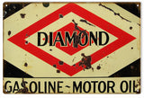 Vintage Diamond Motor Oil Sign