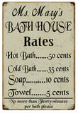 Vintage Ms Marys Bath House Sign