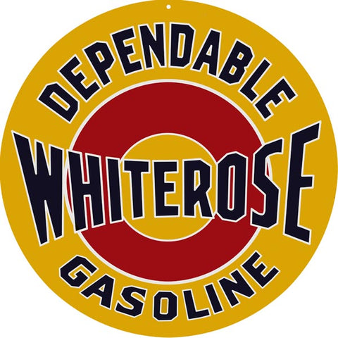 Whiterose Gasoline Sign 14 Round