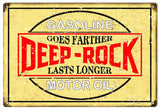 Vintage Deep Rock Gasoline And Motor Oil Sign