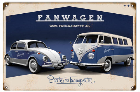 Vintage VW Fanwagon Metal Sign