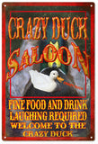 Vintage Crazy duck Saloon Sign