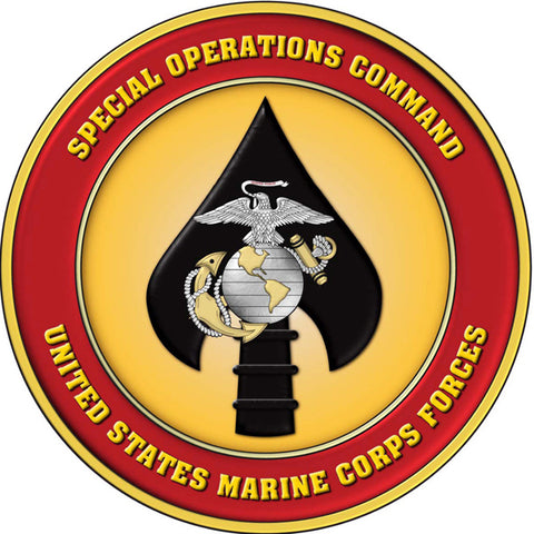 Special Operations Command US Marine Corps Forces Round Cut Out Sign