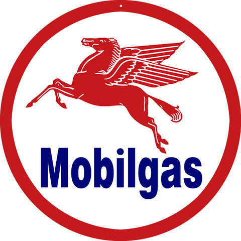 Mobilgas Gasoline Sign Round 14