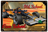 Vintage Old School New School Hot Rod Sign 16x24