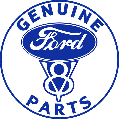 Genuine Ford V8 Parts Hot Rod Sign 18 Round
