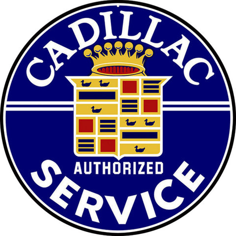 Cadillac Service Sign Round 14