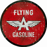 Vintage Flying Gasoline Sign 18 Round