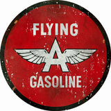 Vintage Flying Gasoline Sign Round 14